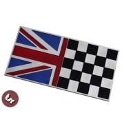 TSR Billet CNC Racing Union Jack UK Rally Flag Badge Emblem fits Vespa/Lambretta