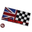 TSR Billet CNC Racing Union Jack UK Rally Flag Badge Emblem fits Vespa/Lambretta