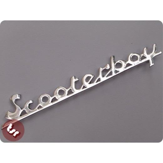 TSR Legshield Badge Vespa Style 'Scooterboy' Chrome Vespa px/sprint/vbb/lml