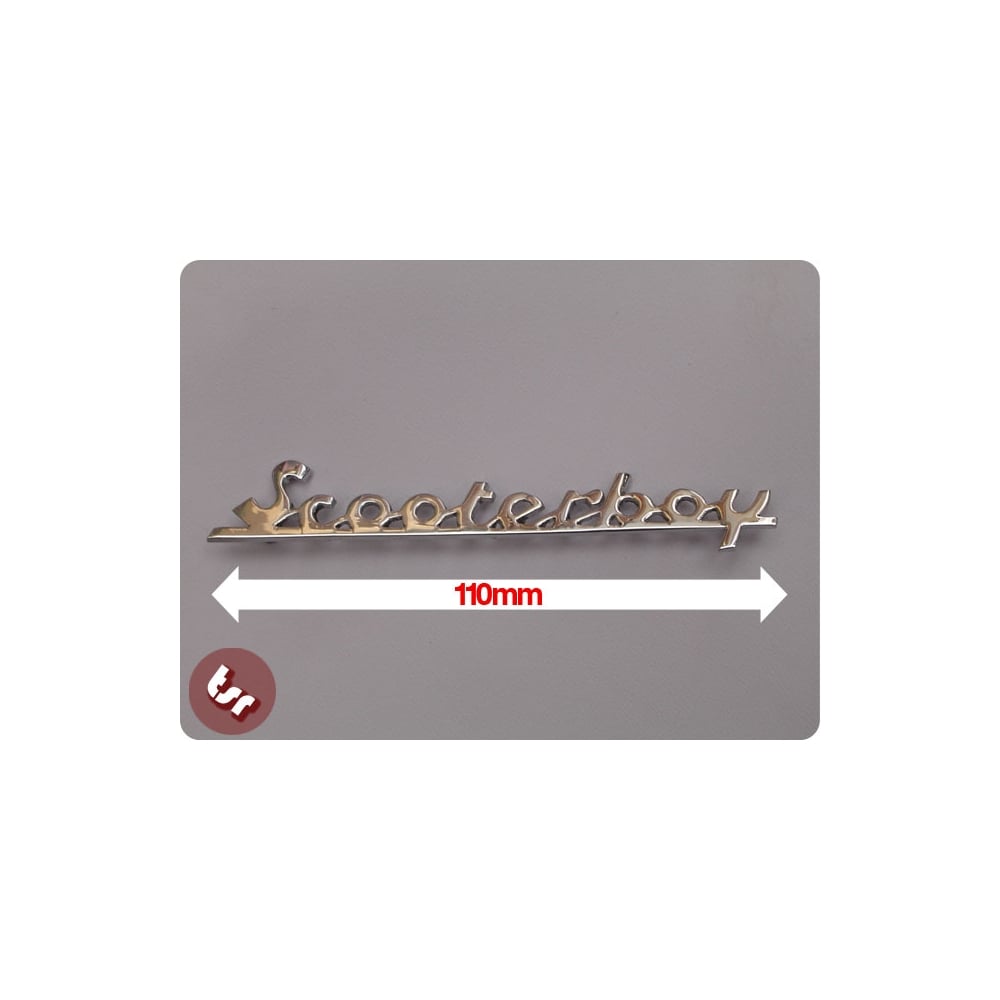 Vespa Legshield Chrome Badge With Rivets – VBB VBA Super Sprint – Classic Vintage, UKScooters