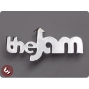 TSR Legshield/Side Panel Badge 'The Jam' Chrome Fits VESPA/LAMBRETTA