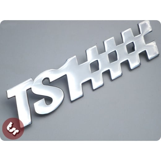 TSR Legshield/Side Panel Custom Chrome Badge TS1 fits tuned Lambretta