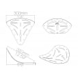 Motone Universal Solo Seat Pan Chop/Chopper/Bobber+Foam DIY KIT