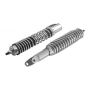 VESPA ADJUSTABLE Front+Rear Sports Shock Absorber/Damper Kit CHROME PX/LML/T5
