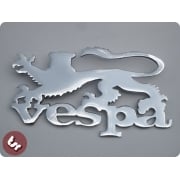 VESPA Chrome Side Panel/Legshield Badge England Lion