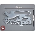 VESPA Chrome Side Panel/Legshield Badge England Lion