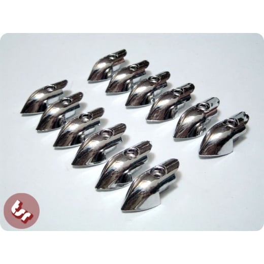 VESPA Classic Footboard/Floor Runner Chrome End Caps X12 Sprint/Super/VBB