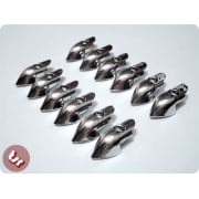 VESPA Classic Footboard/Floor Runner Chrome End Caps X12 Sprint/Super/VBB