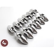 VESPA Footboard/Floor Runner METAL Polished Alloy End Caps X12 Sprint/Rally/VBB
