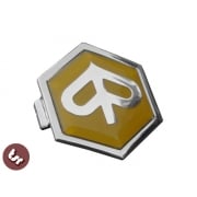 VESPA Horncast Hex Badge-Chrome Piaggio PX/LML Yellow