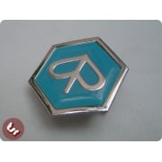 VESPA Horncast Hex Badge- Chrome Piaggio PX/T5/LML Blue