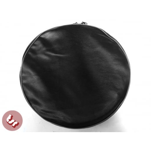 VESPA/LAMBRETTA 10" Spare Wheel Cover Black - Grey Pipe
