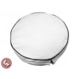 VESPA/LAMBRETTA 10" Spare Wheel Cover White Black Pipe