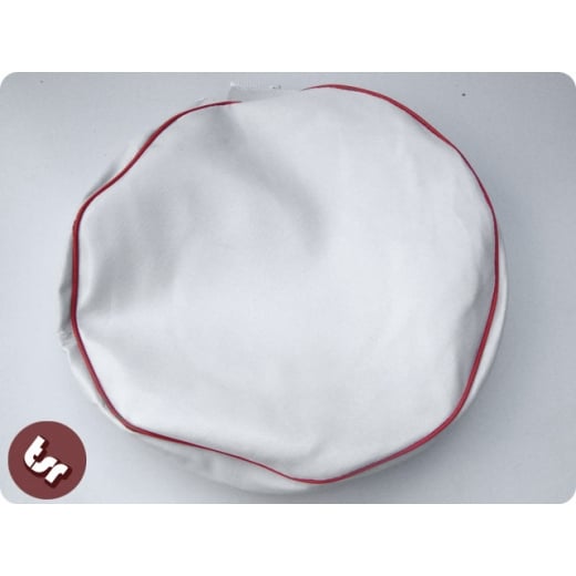 VESPA/LAMBRETTA 10" Spare Wheel Cover White/Red
