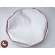 VESPA/LAMBRETTA 10" Spare Wheel Cover White Red Pipe