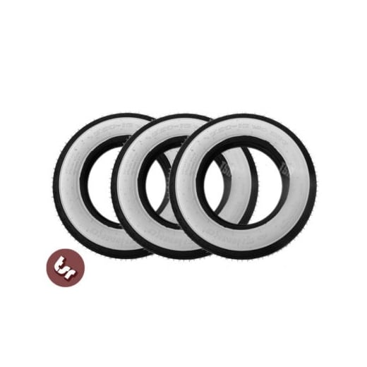 VESPA/LAMBRETTA 62MPH Speed Rated Whitewall 3.50x10" PAIR Tyre Shinko