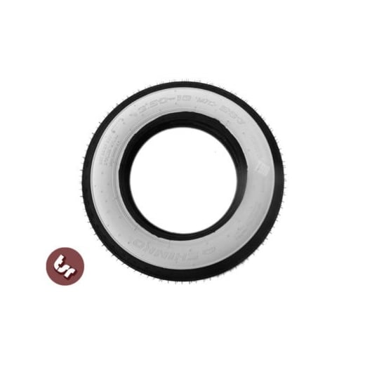 VESPA/LAMBRETTA 62MPH Speed Rated Whitewall 3.50x10" Tyre Shinko