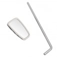 VESPA/LAMBRETTA Chrome Stadium Mirror Head and 14" Inch Mirror Stem MOD