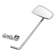 VESPA/LAMBRETTA Chrome Stadium Mirror Head with 14" Stem and Bracket