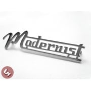 VESPA/LAMBRETTA Legshield/Panel Badge MODERNIST Chrome