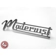 VESPA/LAMBRETTA Legshield/Panel Badge MODERNIST Chrome