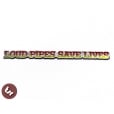 VESPA/LAMBRETTA Loud Pipes Save Lives! Billet CNC Legshield/Panel/Badge/Emblem