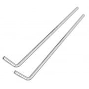 VESPA/LAMBRETTA Pair of 14" Inch MOD Mirror Head Stems Stainless Steel