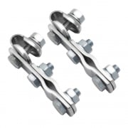 VESPA/LAMBRETTA Pair of Mirror Brackets Chrome Steel W Clamps MOD