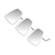 VESPA/LAMBRETTA Set of 3 Chrome Stadium Mirror Heads and 14" Inch Mirror Stem MOD