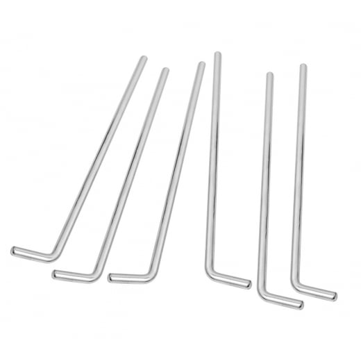 VESPA/LAMBRETTA Set of 6 14" Inch MOD Mirror Head Stems Stainless Steel