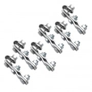VESPA/LAMBRETTA Set of 6 x Mirror Bracket Chrome Steel W Clamps MOD