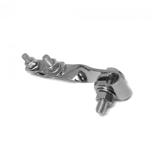 VESPA/LAMBRETTA Single Twisted Mirror Bracket Chrome Steel W Clamps MOD