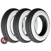 VESPA/LAMBRETTA THREE Whitewall Continental 10" Tyre X3