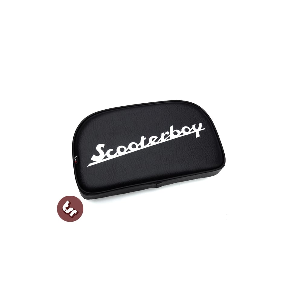 Tsr Rear Rack VESPA/LAMBRETTA TSR Rear Rack Back Rest Pad SCOOTERBOY Crest Bolt-On ...