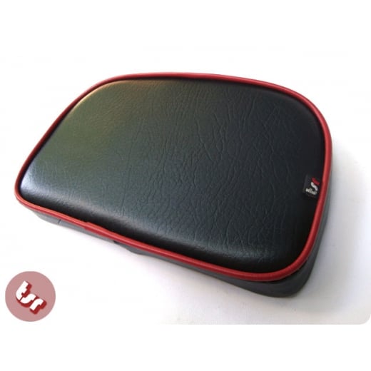 Tsr Rear Rack VESPA/LAMBRETTA TSR Rear Rack Back Rest Seat Pad Black/Red - from The ...
