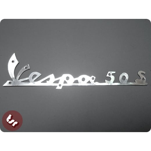 VESPA Legshield Badge Smallframe 'Vespa 50s' Chrome