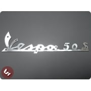 VESPA Legshield Badge Smallframe 'Vespa 50s' Chrome
