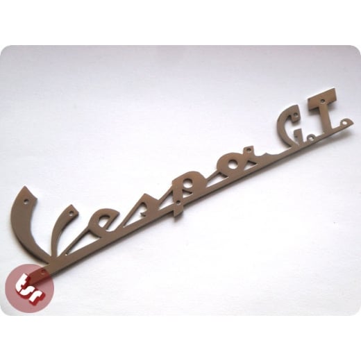 VESPA Legshield Badge 'Vespa GT' Chrome