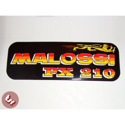 VESPA Metalflake 3D Malossi P210 Legshield/Panel Badge PX P200 Tuning Cylinder