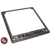 VESPA Number Plate Surround/Trim Surround Steel Piaggio Logo Sprint/VBB/PX