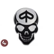 VESPA Piaggio Kustom SKULL Billet CNC Side Panel/Legshield Badge/Emblem PX