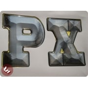 VESPA 'PX' 3D Legshield Sticker - Stick-on Metalflake