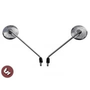 VESPA PX Custom Engraved/Chromed Mirror Set Left/Right 10mm thread