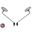 VESPA PX Custom Engraved/Chromed Mirror Set Left/Right 10mm thread