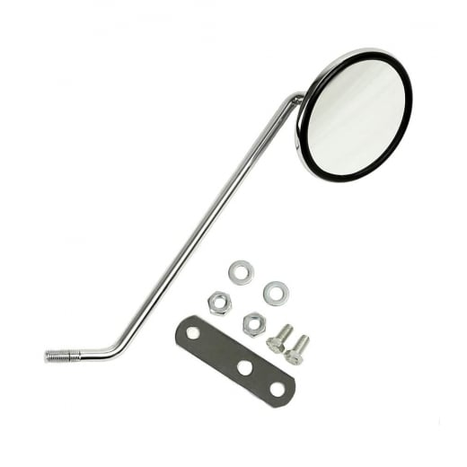 VESPA PX/LML Chromed Left Hand Side Mirror With Brackets/Fixings