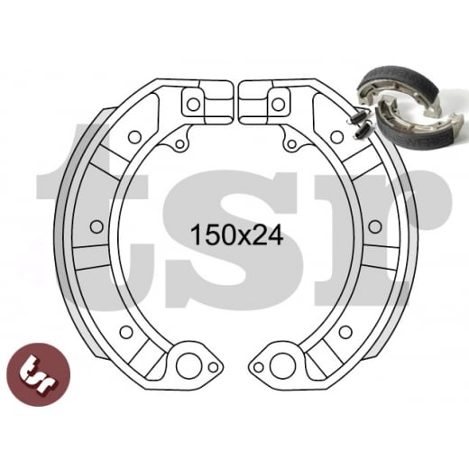 VESPA PX/LML/T5 125/200 Race Spec Front/Rear Brake Shoe