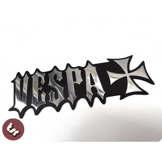 VESPA PX/LML/T5 Billet CNC Iron Cross Legshield/Side Panel Badge/Emblem hot rod