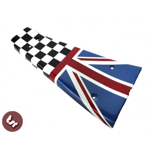VESPA PX/LML/T5 Custom Centre Mat/Metal Floor Plate Union Jack/Race Flag