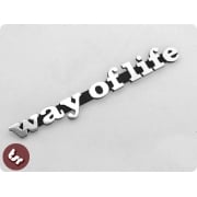 VESPA PX/LML/T5 Solid Billet CNC Legshield/Side Panel Badge/Emblem WAY OF LIFE