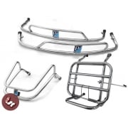 VESPA PX/LML/T5 STAINLESS Mudguard+Panel Crash Bar+Rack
